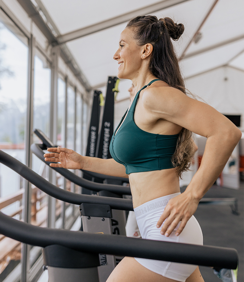 Person exercising and maintaining fitness